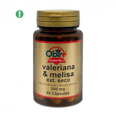 valeriana y melisa 200 mg extracto seco 60 c psulas obire